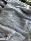 Soft Mulmul Mirror Work X Chikankari Kurta Set
