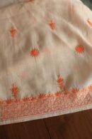 Beige Mal Chanderi Chikankari Unstitched Kurta Dupatta Fabrics With Kamdani