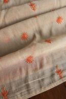 Beige Mal Chanderi Chikankari Unstitched Kurta Dupatta Fabrics With Kamdani