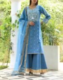 Banarasi Zari Chanderi Chikankari Sharara Set