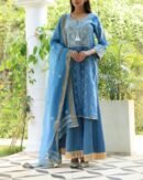 Banarasi Zari Chanderi Chikankari Sharara Set