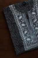 Black Muslin Chikankari Kurta Fabrics