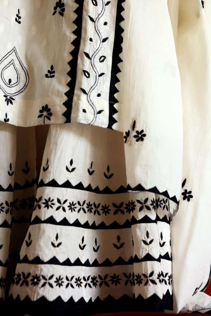 Black & White Daraz Chikankari Sharara Bottom
