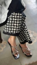 Black & White Daraz Chikankari Palazzo