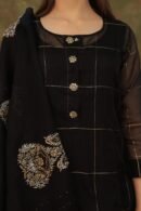 Black Zari Kota Ready to Wear Kurta Set