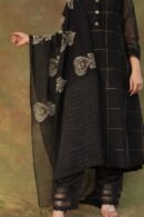 Black Zari Kota Ready to Wear Kurta Set