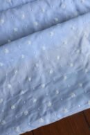 Powder Blue Cotton Chikankari Unstitched Kurta Fabrics