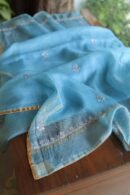 Blue Rasm Kota Tussar Chikankari Unstitched Chikankari Fabrics