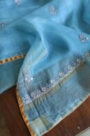 Blue Rasm Kota Tussar Chikankari Unstitched Chikankari Fabrics