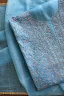 Blue Rasm Kota Tussar Chikankari Unstitched Chikankari Fabrics