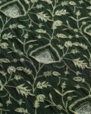 Bottle Green Mal Chanderi Silk Chikankari With Sequins Unstitched Kurta Dupatta Set