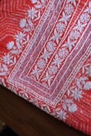 Carrot Pink Muslin Chikankari Kurta Fabrics