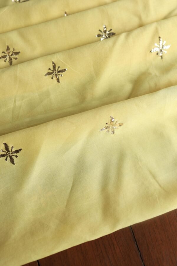 Chanderi Mukaish Badla Unstitched Chikankari Unisex Kurtas - Image 9