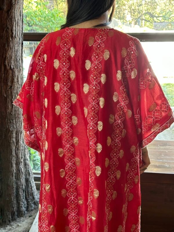 Zari Chanderi Chikankari Kaftans - Image 8