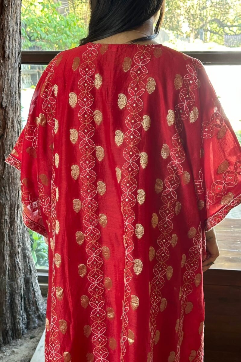 Zari Chanderi Chikankari Kaftans