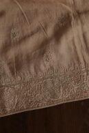 Coffee Brown Maheshwari Chikankari Unstitched Fabric