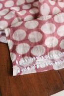 Copper Rose & White Soft Cotton Printed Unstitched Kurta Dupatta Set with Chikankari & Sequin Work