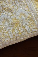 Yellow Cotton Chikankari Unstitched Kurta Fabrics