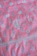 Lotus Pink Cotton Chikankari Unstitched Kurta Fabrics