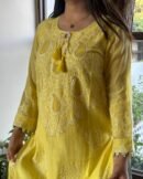 Daraz Chanderi Chikankari Kurta Set