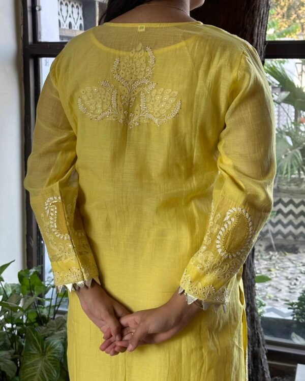 Daraz Chanderi Chikankari Kurta Set - Image 5
