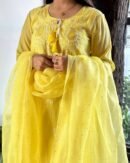 Daraz Chanderi Chikankari Kurta Set