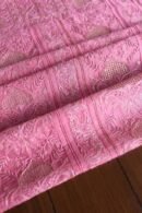 Dark Pink Maheshwari Chikankari Unstitched Fabric