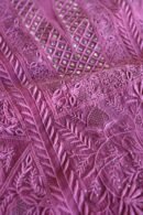 Dark Pink Mal Cotton Fine Chikankari With Kamdani Work Unstitched Fabric