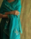 Green Noor Organza Badla Anarkali With Dupatta