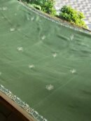 Green Silk Gheecha Palla Kota Chikankari Saree