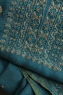 Green Handloom Kota Chikankari With Mirror Work Unstitched Kurta Dupatta Set