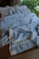 Grey Mal Cotton Chikankari Unstitched Kurta Dupatta Fabrics With Kamdani