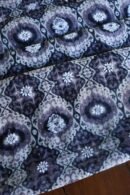 Grey & White Soft Cotton Printed Unstitched Kurta Dupatta Set with Chikankari & Sequin Work