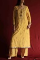 Gold Yellow Jamdani Ready To Wear Kurta Dupatta Set