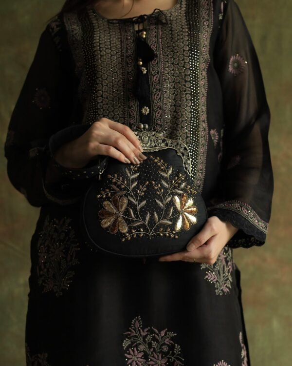 Jet Black | Vintage Ari Mukaish Sling Bags - Image 4