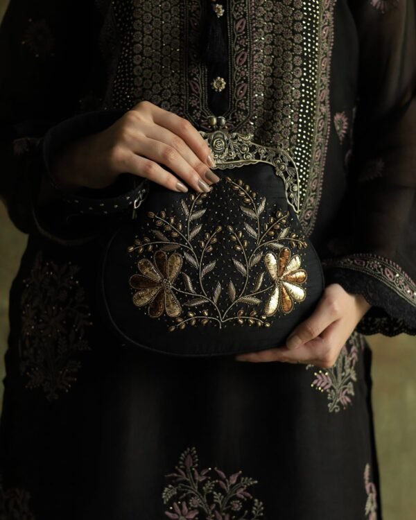 Jet Black | Vintage Ari Mukaish Sling Bags