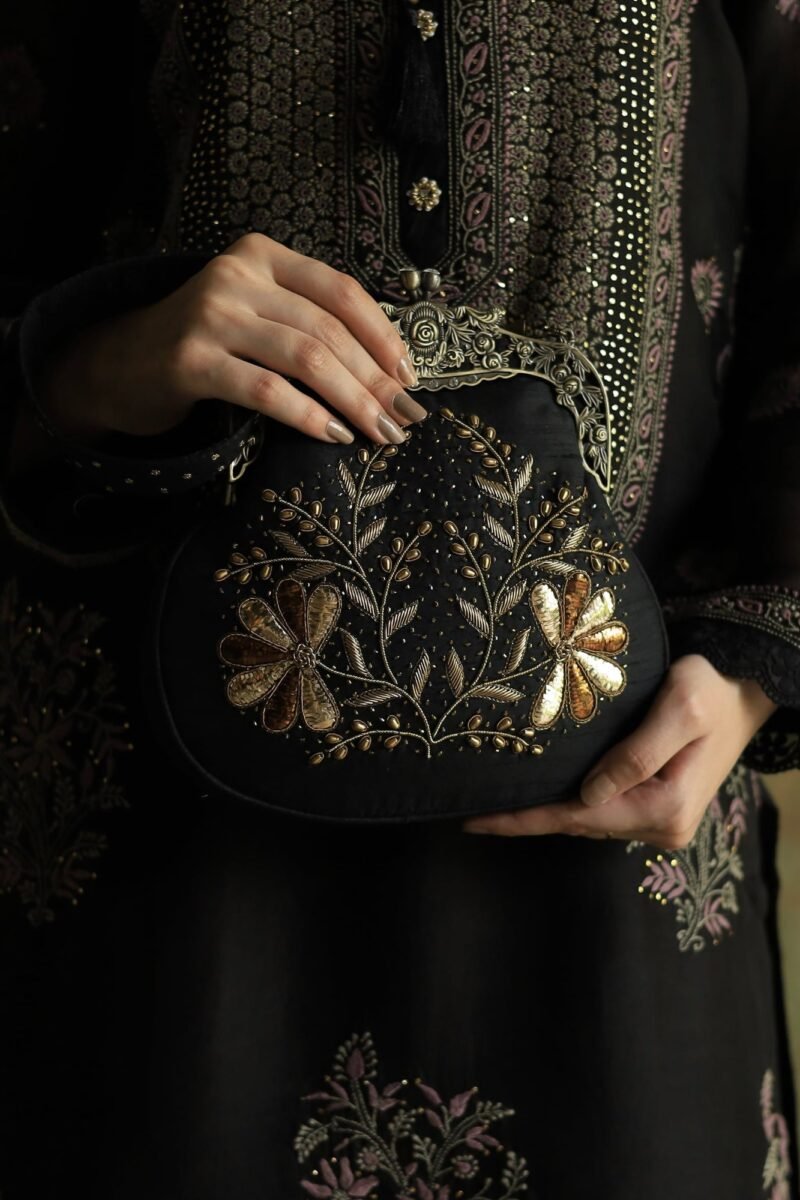 Jet Black | Vintage Ari Mukaish Sling Bags