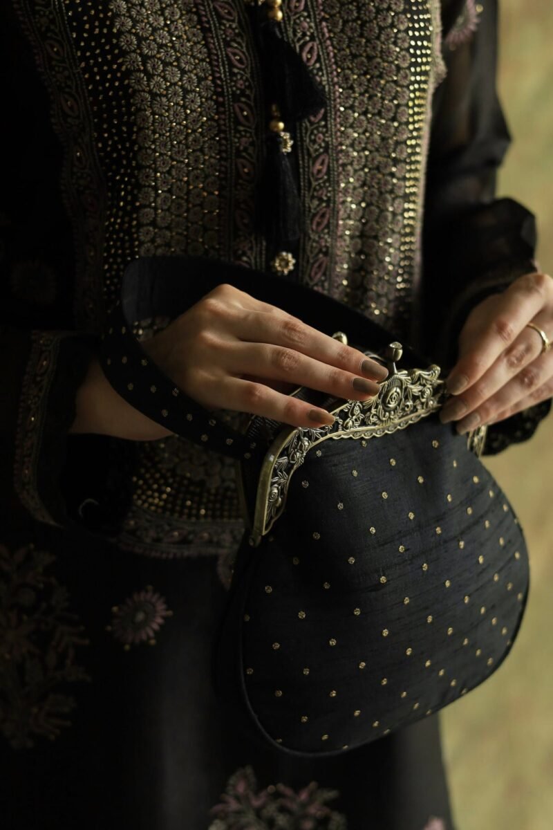 Jet Black | Vintage Ari Mukaish Sling Bags