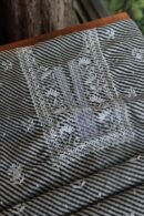 Black Kota Cotton Chikankari Unstitched Kurta Fabrics