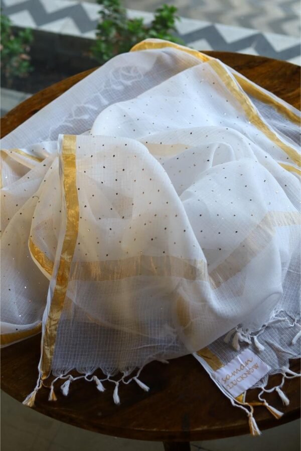 Kota Mukaish Kamdani Dupatta With Tissue Border - Image 2