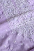 Lavender Cotton Chikankari Unstitched Kurta Fabrics