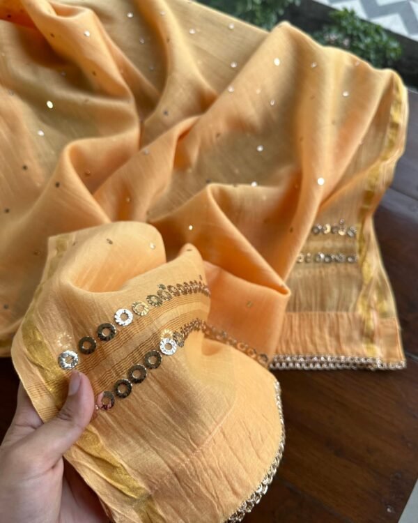Mal Chanderi Mukaish Silk Dress - Image 13