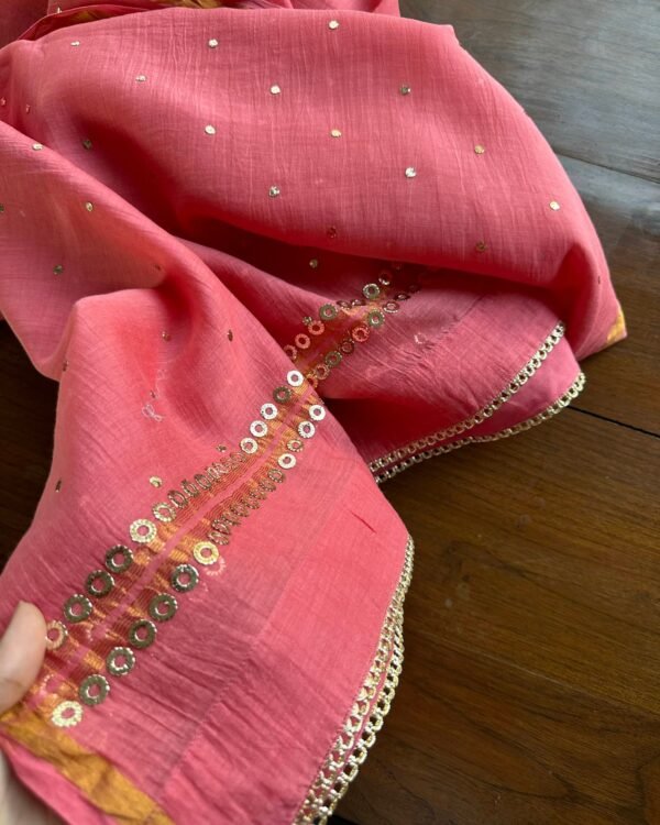 Mal Chanderi Mukaish Silk Dress - Image 10