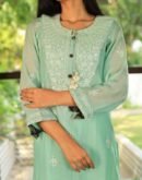 Mal Chanderi 𝑨𝒋𝒓𝒂𝒌𝒉 X Chikankari With Kamdani Work Kurta Set