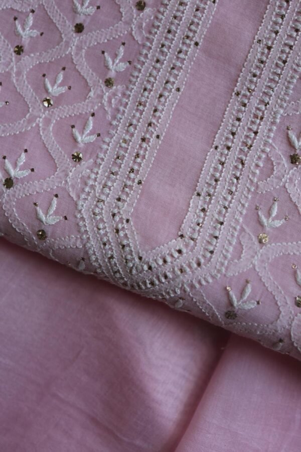 Mal Cotton Fine Chikankari Unstitched Fabrics - Image 12