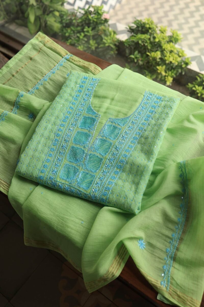 Mal Maheshwari Chikankari Unstitched Fabrics