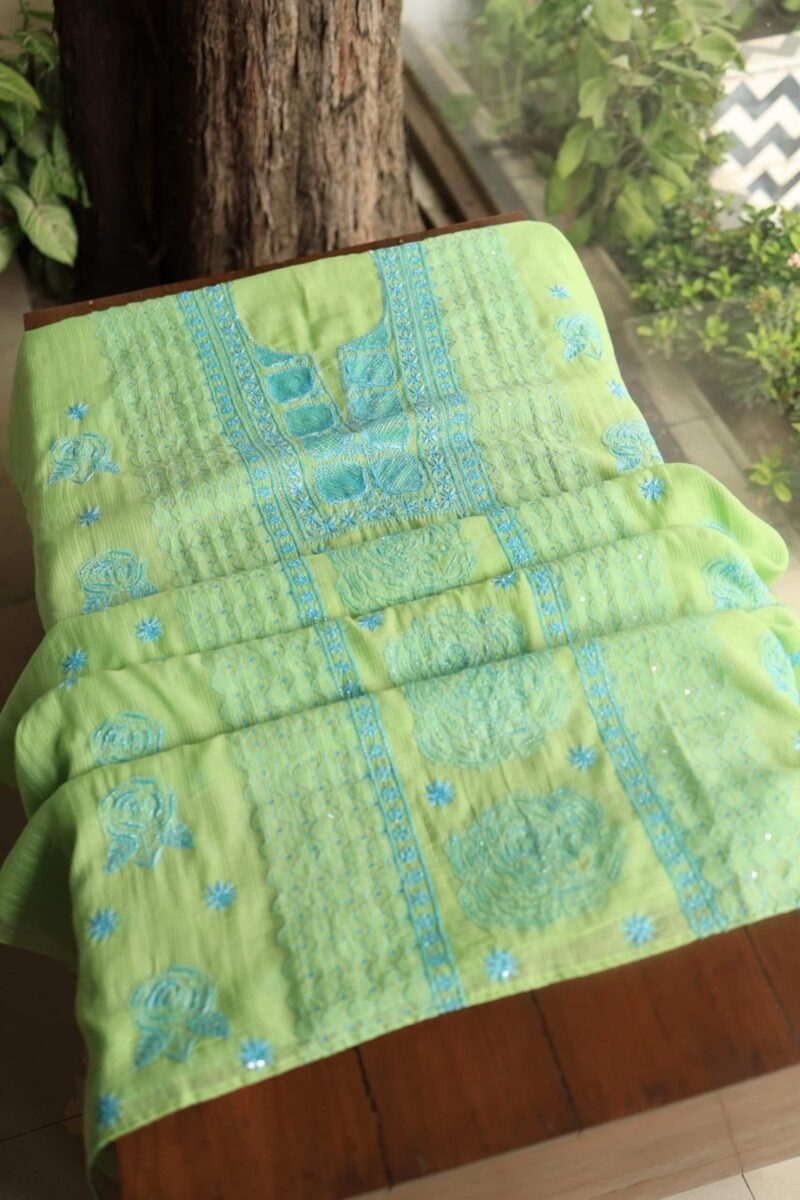 Mal Maheshwari Chikankari Unstitched Fabrics