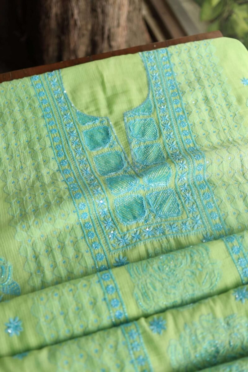 Mal Maheshwari Chikankari Unstitched Fabrics