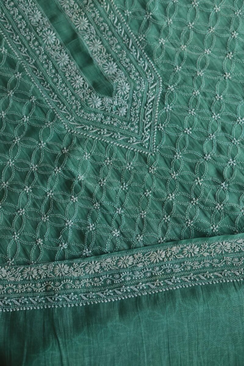 Malmal All Over Chikankari Mens Kurtas Fabrics