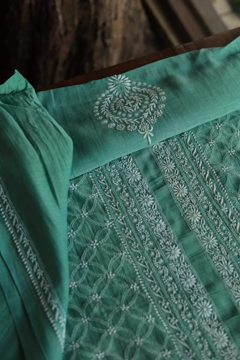 Malmal All Over Chikankari Mens Kurtas Fabrics